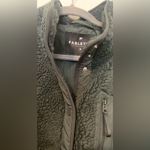Fabletics Teddy Dark Green Full Zip Jacket Women’s size Medium - Picture 6 of 11